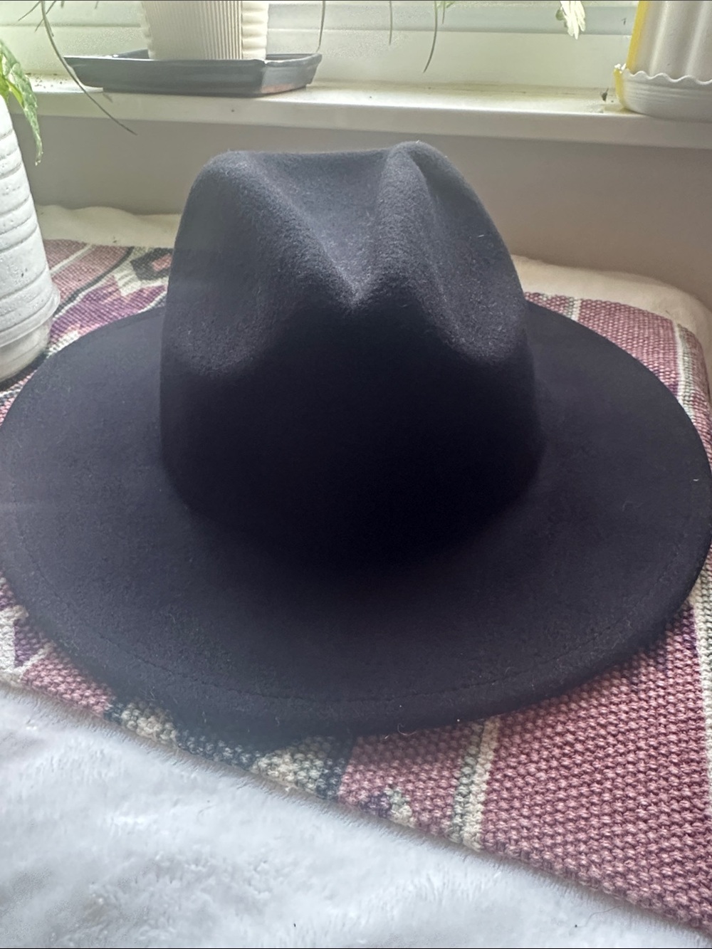 Universal Thread Black Wide Brim Rancher Fedora Hat S/M 53-57 cm